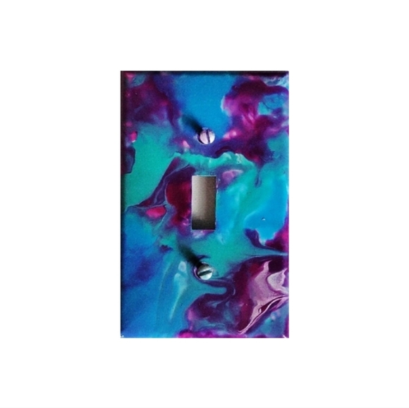 Hand Crafted Other - Hand Crafted Abstract Design Single Toggle Light Switch Plate